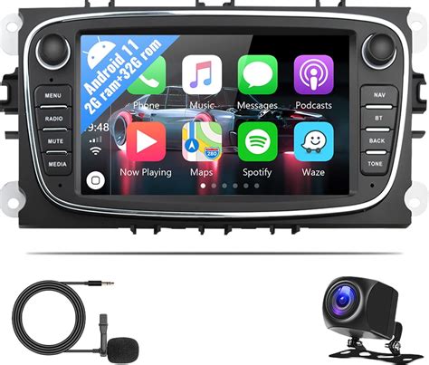 2 32G Autoradio Android 11 Pour Ford Focus MK2 Mondeo Mk4 S Max C Max