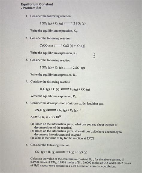 Solved 2so2 Go2 G⇌2so3 G Write The Equilibrium