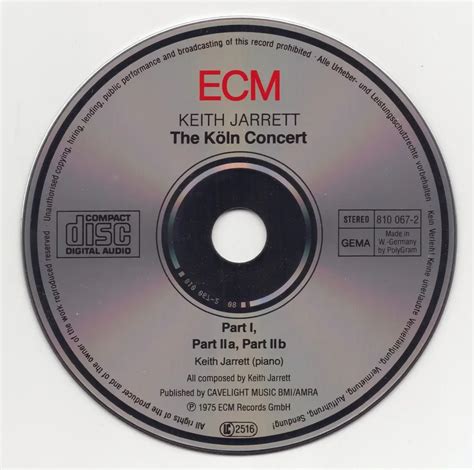 Keith Jarrett - The Koln Concert (1975) {ECM, 810 067-2, Early Press, W ...