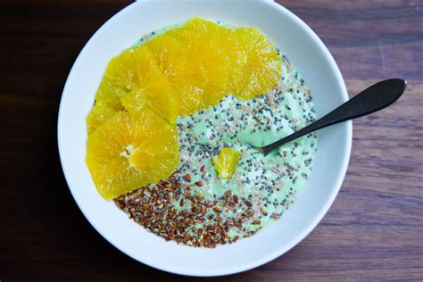 Matcha Joghurt Mit Orangen Chia Fruchtig Gesund