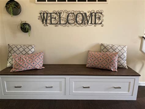 Shaker Style Mudroom Entryway Bench with Front Drawers and Storage