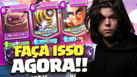 USEI O MELHOR DECK AS CARTAS MELHORADAS NOVA TEMPORADA DO CLASH