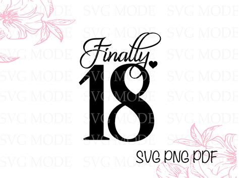 Happy 18 Birthday Svg