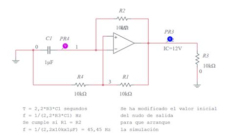 Oscilador De Onda Cuadrada Con Amplificador Operacional Multisim Live