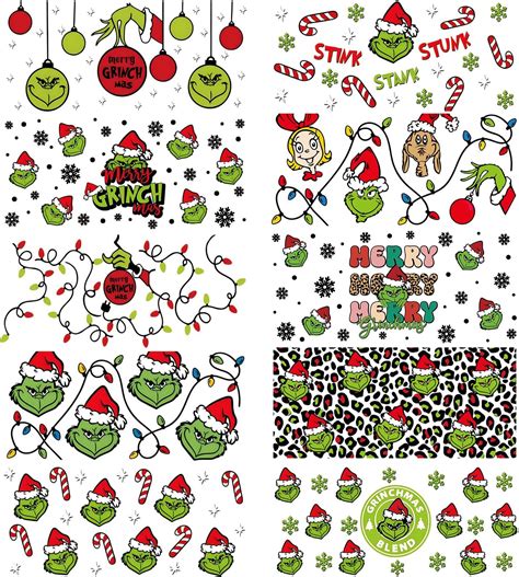 Amazon Uv Dtf Cup Wrap Sheet Christmas Transfer Stickers For