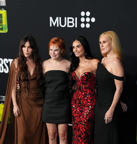 Demi Moore hits red carpet with 3 daughters for 'The Substance ...