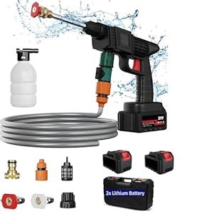 Helteko Cordless Portable Wireless Pressure Washer Gun V Mah