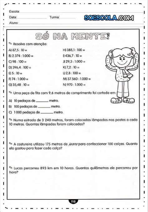 Números Decimais 5 Ano - 8