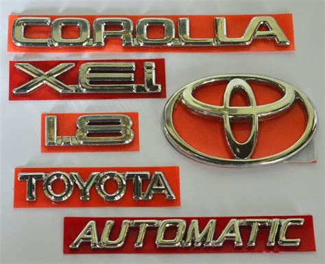 Emblemas Toyota Corolla Xei 1 8 Automatic Logo kit 6 Peças Frete grátis