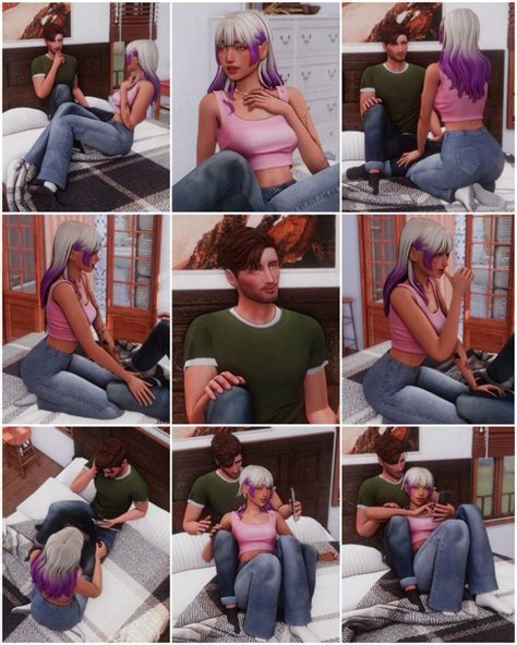 I Have An Idea Pose Pack Starrysimsie Sims Couple Poses Sims