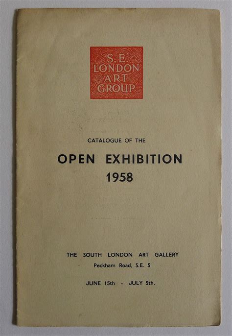 S E London Art Group Catalogue Of The Open Exhibition The South