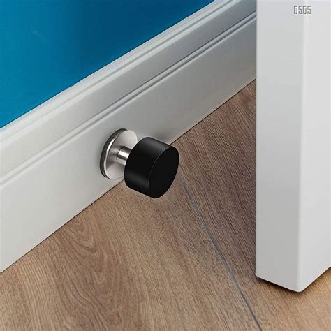 Adhesive Door Stops Heavy Duty Stainless Steel Rubber Stopper For