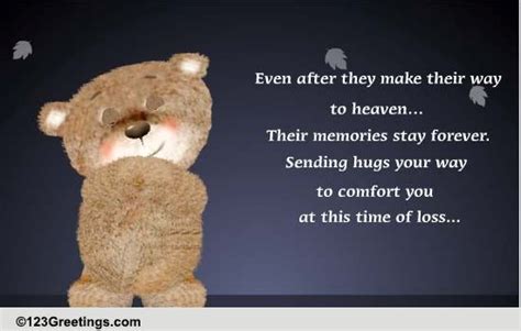 Hugs For Comfort Free Sympathy And Condolences Ecards 123 Greetings