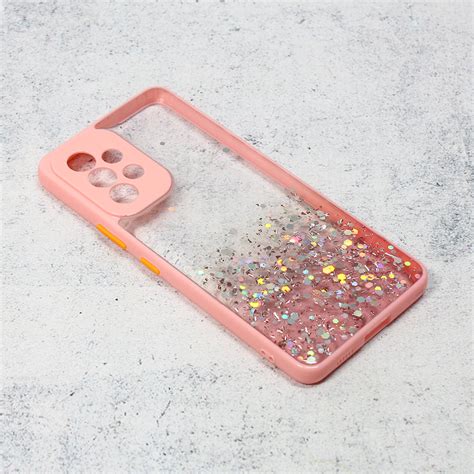 Maska Futrola Frame Glitter Za Samsung A536B Galaxy A53 5G Roze Mob Shop