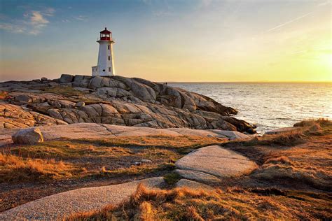 Peggys Cove Lighthouse By Nancy Rose