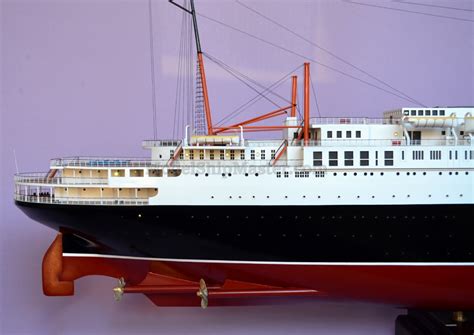 A massive model of the SS Ile de France ocean liner