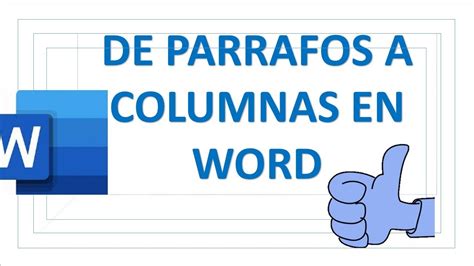 Como HACER COLUMNAS En WORD 2019 YouTube