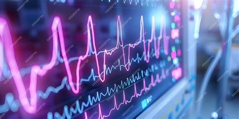 Heart Rate Displayed on ECG Monitor in Hospital ICU Operating Room ...