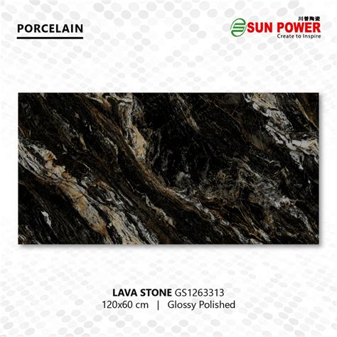 jual granit lantai glossy polished lava stone  sun power