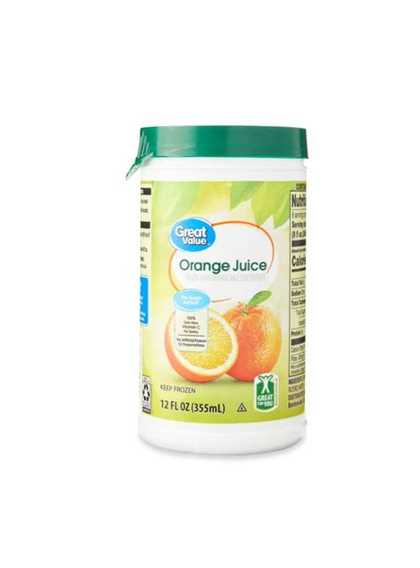 Great Value Orange Juice In Juices