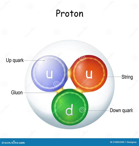 The Quark Structure Of The Neutron And Proton Royalty Free Stock Photo