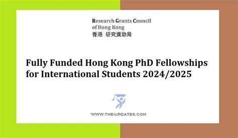 Fully Funded Hong Kong Phd Fellowships For International Students