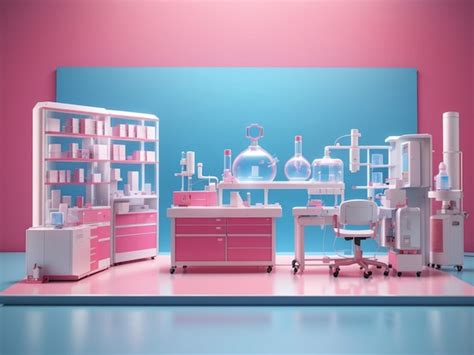 Premium Photo | Pink Lab Innovations Laboratory Facilities for Vaccine ...