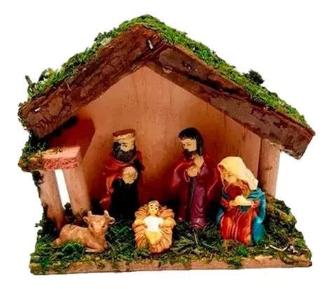 Presépio De Natal Em Resina Decoração Jesus Manjedoura Parcelamento