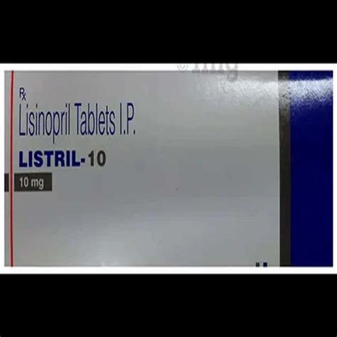 Listril 10 Mg Tablet At Rs 33488stripe Lisinopril Tablet In Nagpur