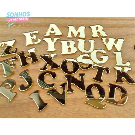 Letras Em Acrílico Espelhado - Letras em Acrílico Espelhado 2CM de altura | Shopee Brasil