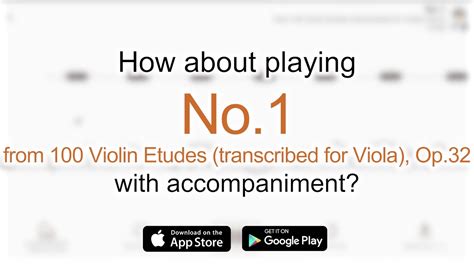 Play With Accompaniment No1 From 100 Violin Etudes Transcribed For