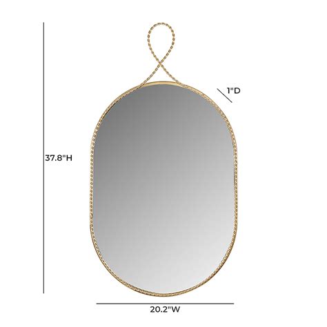 Lampasas Gold Yellow Oval Mirror | Rooms to Go