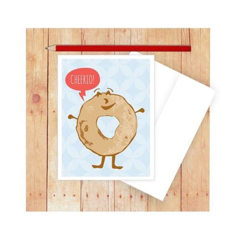 Goodbye Card Cheerio Food Pun Cards Funny Good Luck Card Etsy