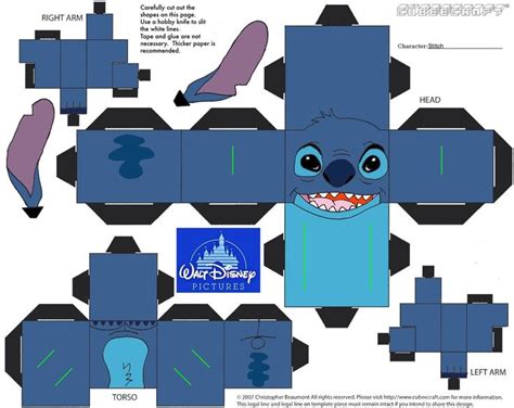 Domo Papercraft Stitch Cubecraft Papercraft Pinterest Lilo E Stitch