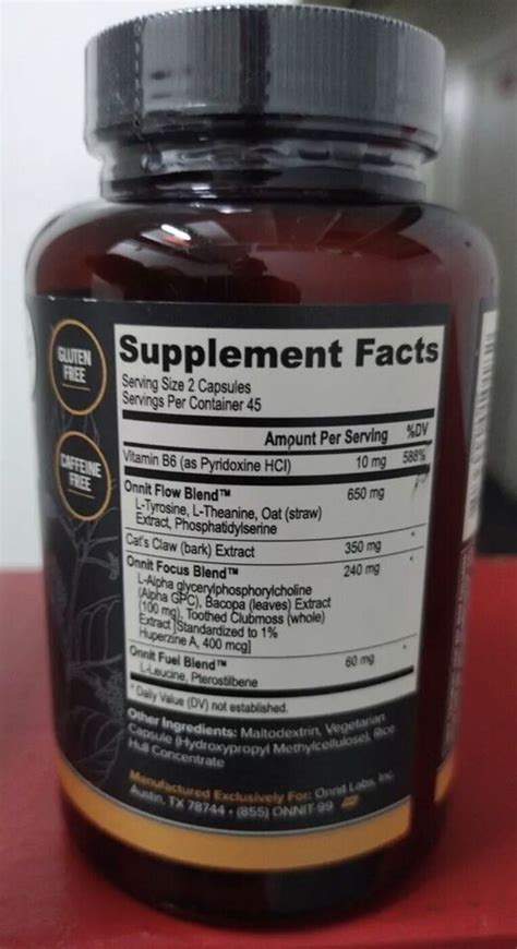 Onnit Alpha Brain Premium Nootropic Brain Supplement 90 Count Memory