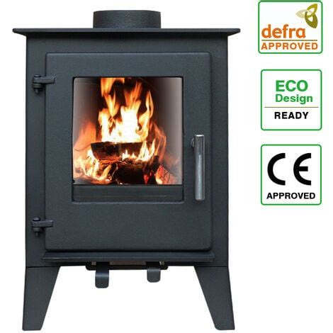 Kw Multifuel Stove Log Burner Heating Fireplace Defra Approved Eco Design