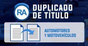 Duplicado de título automotor y motos DNRPA