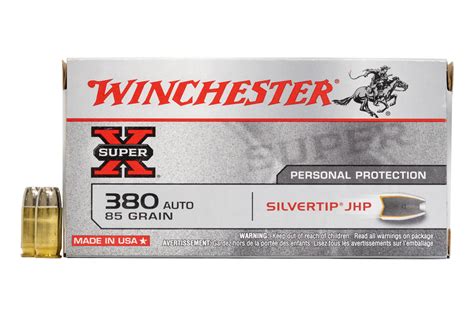 Winchester X380ASHP 380 Auto 85 Gr Silvertip Hollow Point Super X 50