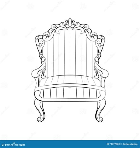 Classic Royal Armchair Stock Vector Illustration Of Ornament 71777863