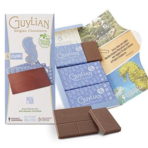 Guylian Milk Chocolate No Sugar Added Bar 3 5 Ounce Boxes Pack Of 24