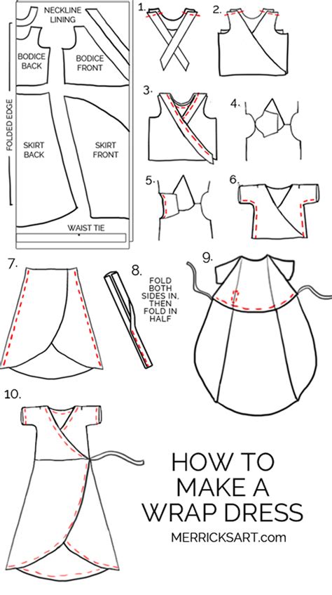 Midi Wrap Dress Sewing Tutorial Merrick S Art Artofit