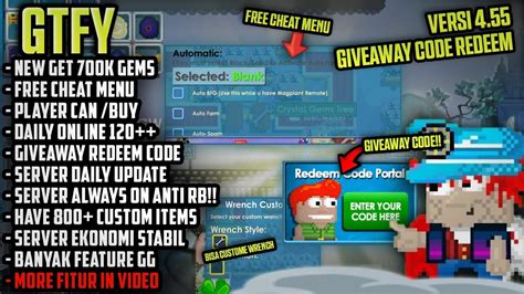 SERVER ASIK ANTI RBGIVEAWAY CODE GROWTOPIA PRIVATE SERVER TERBARU