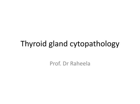 Solution Thyroid Gland Cytopathology Studypool