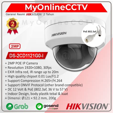 Jual DS 2CD1121G0 I Hikvision DS 2CD1121 I IP Camera CCTV Indoor 2MP