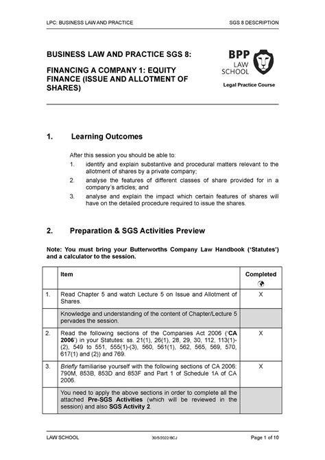 Tasks Description Week 12 LPC BUSINESS LAW AND PRACTICE SGS 8