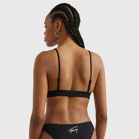 Tommy Hilfiger Kadın Siyah Bikini Üstü Kadin Mayo Bikini SuperStep