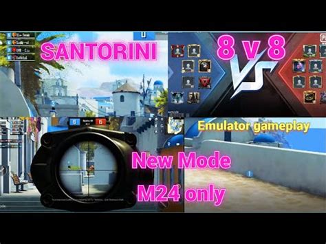 PUBG New TDM 8v8 M24 Only New Map Emulator Gameplay BGMI Santorini