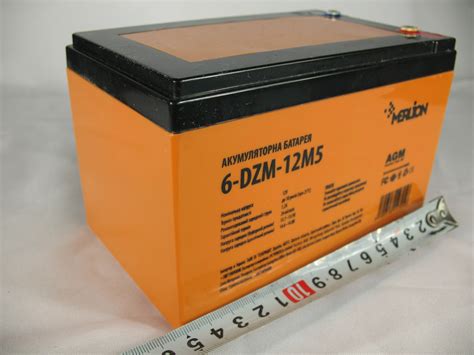 Аккумулятор тяговый 12V 12 Ah AGM MERLION 6-DZM-12 M4 (под винтик ...