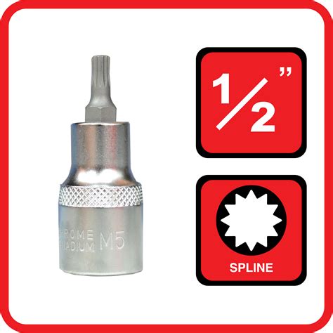 UNITED 1/2" Spline Bit Socket