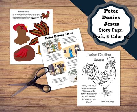 Printable Peter Denies Jesus Peter Denies Jesus Three Times Before